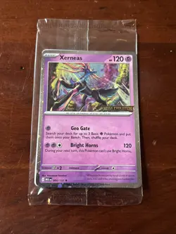 Pokemon Xerneas Card Mega Evolutions Stamp Promo 064/132 - Image 1