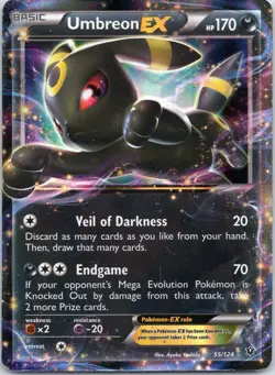 Umbreon EX - 55/124 - Pokemon Fates Collide XY Ultra Rare Card - Image 1