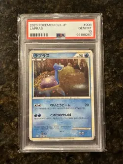Pokemon TCG Lapras CLK 008/032 Japanese PSA 10 Graded Pokemon Card - Image 1