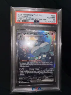 PSA 10 Jellicent ex 168/086 SIR Pokemon TCG Sv: White Flare Graded Card Slab Gem - Image 1