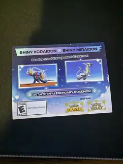 Shiny Koraidon Or Miraidon Pokemon Scarlet Violet Code Card - Gamestop - Image 1
