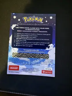 Shiny Koraidon Or Miraidon Pokemon Scarlet Violet Code Card - Gamestop - Image 2