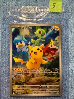 SEALED Pikachu 027 Sv: Scarlet & Violet Promo Cards Holo Paldea Evolved ETB - Image 1
