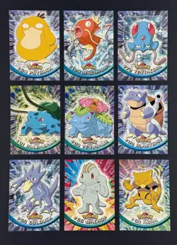 1999 Topps Pokemon TV Lot 9-Cards Non-Foil Bulbasaur Blastoise, Magikarp (2000) - Image 1