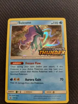Suicune SM149 Lost Thunder S&M Pokemon Card Pre-Release Stamped - Image 1