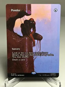 2025 MTG Spiderman Ponder Borderless Sorcery Regular Finish - Image 1