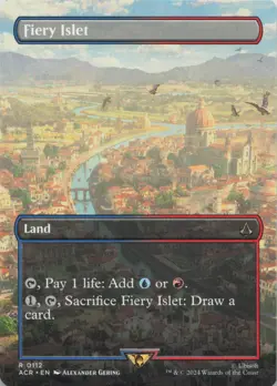 Fiery Islet (Borderless) R Universes Beyond: Assassin's Creed 112 - LP - Image 1