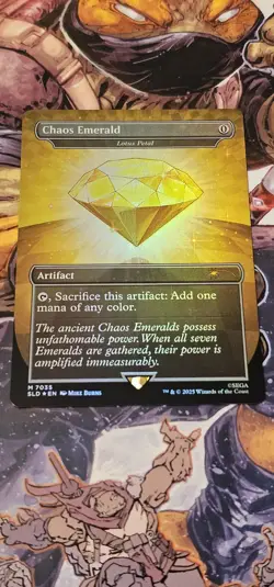 Chaos Emerald (Lotus Petal) Yellow 7035 Secret Lair Drop Sonic Bonus MTG *MINT* - Image 1