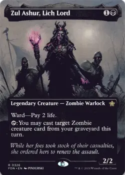 MTG Zul Ashur, Lich Lord (Borderless) Normal NM Foundations Magic 326 - Image 1