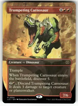 Trumpeting Carnosaur (Borderless) 324 NM MTG The Lost Caverns of Ixalan Magic - Image 1