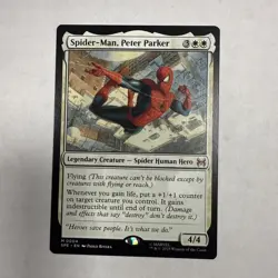Mtg Spiderman Peter Parker Legendary Creature 0004 Spider Human Hero - Image 1