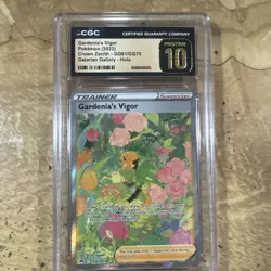 GARDENIA'S VIGOR Crown Zenith Holo Trainer Gallery #GG61 CGC 10 Pristine Pokemon - Image 1