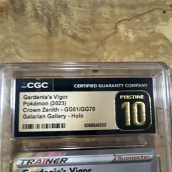 GARDENIA'S VIGOR Crown Zenith Holo Trainer Gallery #GG61 CGC 10 Pristine Pokemon - Image 2