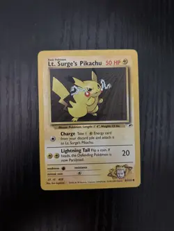 Lt. Surge's Pikachu 081/132 Pokemon TCG Gym Heroes Regular Vintage - Image 2