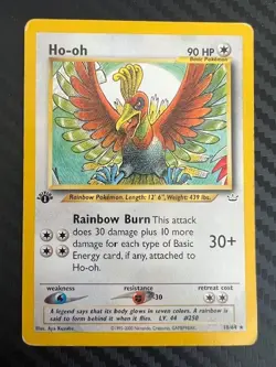 Pokemon Neo Revelation 1st Edition Ho-Oh Non Holo Rare 18/64 MP/HP - Image 1