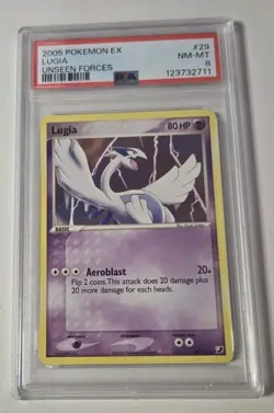 2005 Pokemon Ex Unseen Forces Lugia 29/115 PSA 8 - Image 1
