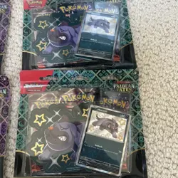 LOT OF 6 Pokemon Paldean Fates Tech Sticker Collection 3 Pack blister NEW SEALED - Image 2
