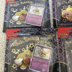 LOT OF 6 Pokemon Paldean Fates Tech Sticker Collection 3 Pack blister NEW SEALED - Image 4