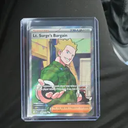 Lt. Surge's Bargain 170/132 Mega Evolution Ultra Rare Full Art Pokemon TCG NM - Image 1