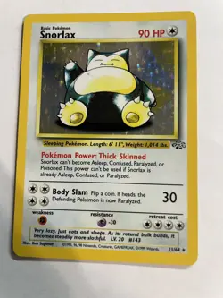 1999 TCG Pokemon Jungle #11/64 Snorlax Holo Base set - Image 1