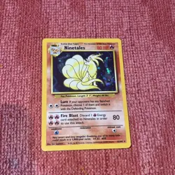 Pokemon TCG Ninetales Holo Rare Card 12/102 Base Set - Vintage Card - Image 1