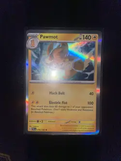 Pokemon Pawmot TCG Holo Rare Card 076/193 Paldea Evolved NM - Image 1