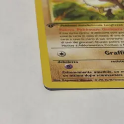 Mankey Pokemon Card Italian 1st Edition Jungle Set 55/64 - Image 2