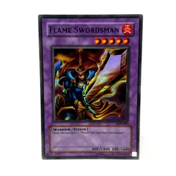 Yugioh Yu-Gi-Oh Trading Card Game Flame Swordsman LOB-003 Loose Card - Image 1