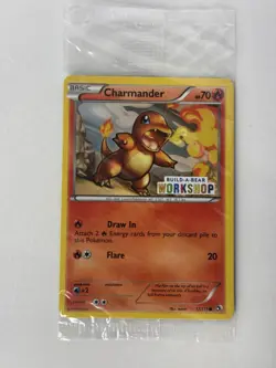 Build a Bear Pokemon Card Charmander Promo Trading Card TCG SEALED NEW - Image 1
