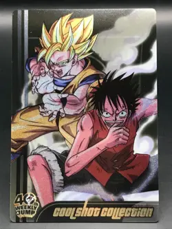 PREORDER Son Goku & Luffy Dragon Ball x One Piece Jump 40th Anniversary Card - Image 1