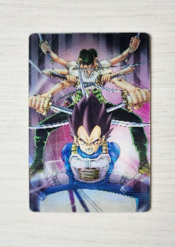 PREORDER Vegeta & Zoro 3D Dragon Ball x One Piece Jump 40th Anniversary Card - Image 1