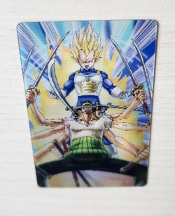 PREORDER Vegeta & Zoro 3D Dragon Ball x One Piece Jump 40th Anniversary Card - Image 2