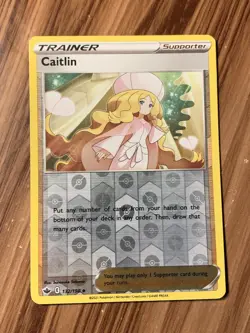 Caitlin #132/198 Reverse Holo 2021 Pokemon Trainer Supporter TCG Card - Image 1