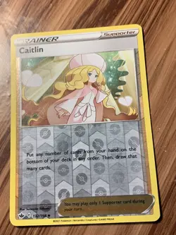 Caitlin #132/198 Reverse Holo 2021 Pokemon Trainer Supporter TCG Card - Image 3