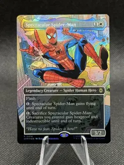 Spectacular Spider-Man Borderless Foil - Spider-Man MTG Magic - 0014 - Image 1