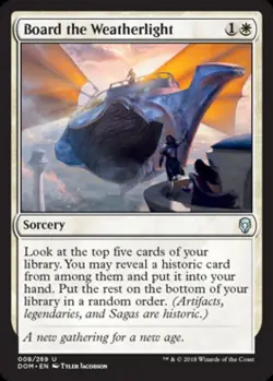 Board the Weatherlight - Near Mint MTG Dominaria - Image 1