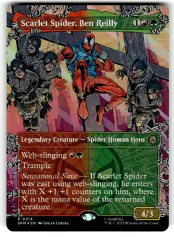 Scarlet Spider, Ben Reilly (Borderless) R Marvel's Spider-Man 214 NM MTG Foil - Image 1