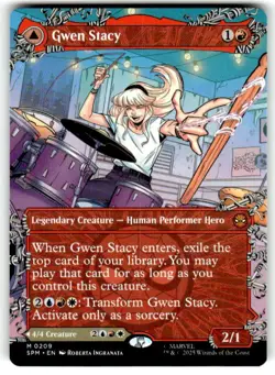 Gwen Stacy (Borderless) M Marvel's Spider-Man 209 NM MTG - Image 1