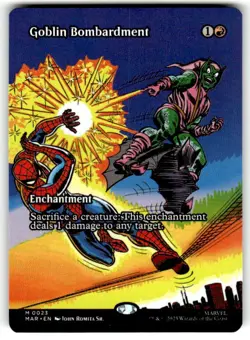 Goblin Bombardment (Borderless) M Marvel Universe Eternal-Legal 23 NM MTG Foil - Image 1