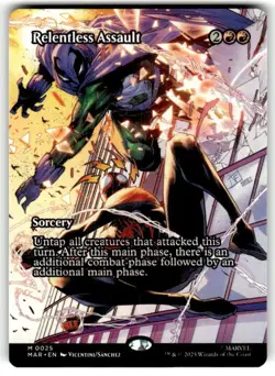 Relentless Assault (Borderless) M Marvel Universe Eternal-Legal 25 NM MTG - Image 1