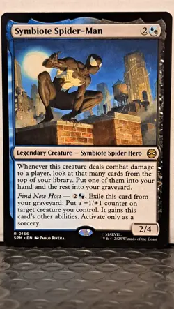 MTG Spider-Man - Symbiote Spider-Man #156 (2) Rare Cards [1 Regular / 1 Foil] - Image 3