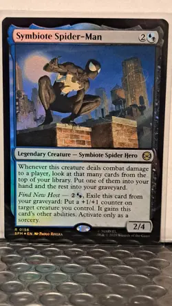 MTG Spider-Man - Symbiote Spider-Man #156 (2) Rare Cards [1 Regular / 1 Foil] - Image 5