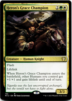 Heron's Grace Champion [Commander: Innistrad Midnight Hunt] MTG Magic 🌳⚪ - Image 3