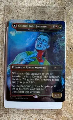 Marvel Legends Magic The Gathering CARD ONLY MTG Man-Wolf John Jameson New USA - Image 1