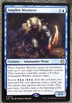 Amphin Mutineer Commander Legends Regular 143 Rare MTG - Image 1