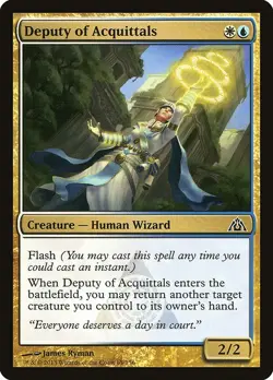 Deputy of Acquittals 4x FOIL DGM MTG Dragon's Maze Common MINT white blue - Image 1