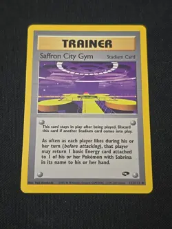 Saffron City Gym 122/132 Gym Challenge Regular WOTC Vintage 2000 Pokemon TCG LP - Image 1