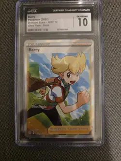 CGC Barry Gem mint 10 pokemon TCG 418/414 Mint condition Graded - Image 1