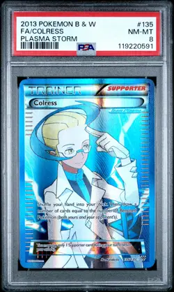 2013 POKEMON B&W PLASMA STORM #135 FULL ART/COLRESS PSA 8 - Image 1