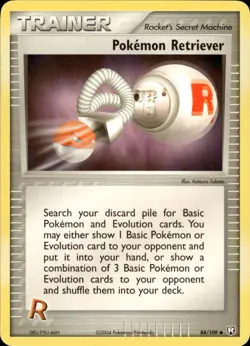 Pokemon Retriever Uncommon Team Rocket Returns 84/109 LP - Image 1